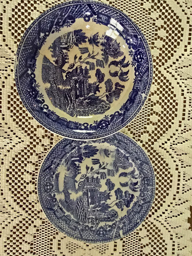 Blue willow white - blue,