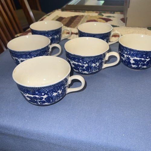 Vintage blue willow pattern - willow,