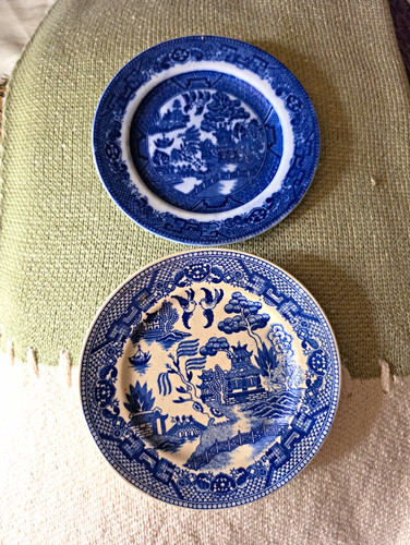 Willow blue white - white,