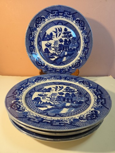Vintage dark blue willow - willow, 9"