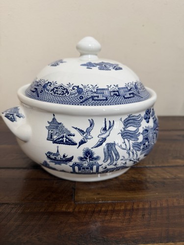 Blue white willow - white,
