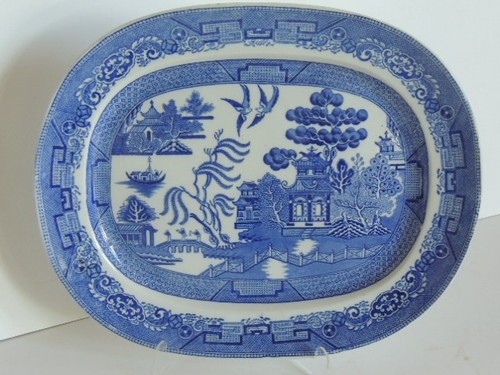 Fine antique blue willow - fine,