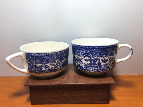 Blue willow pattern design - blue,