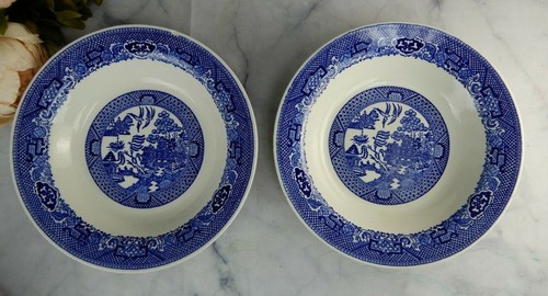 Vintage willow ware pattern - willow,