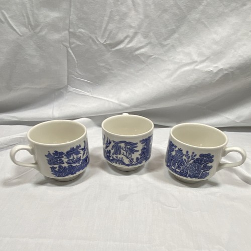 Blue willow pattern tea - pattern, coffee
